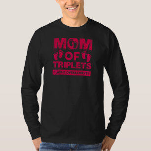 Camiseta Madre De Triplets Clásico De Superávit Tripl