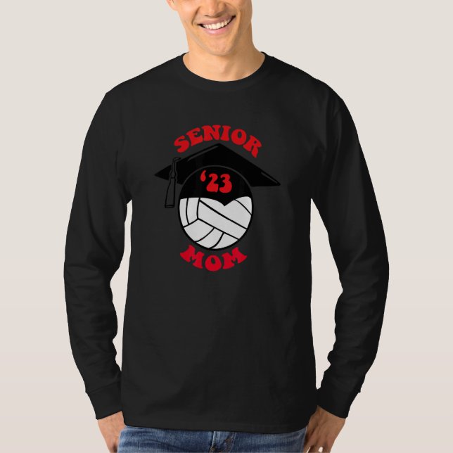 Camiseta Madre de último año de voleibol 2023 (Anverso)