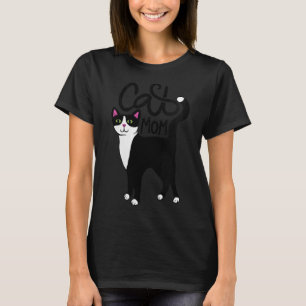 Camiseta Madre de un gato de Tuxedo, cutáneo de V