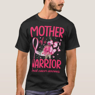 Camiseta MADRE de una guerrera luchadora contra el cáncer d