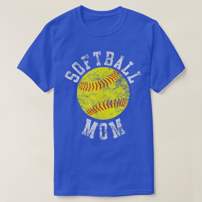 Camiseta Madre de vintage Softball (Diseño del anverso)