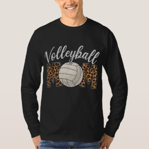 Camiseta Madre de voleibol leopardo divertida bola deportiv
