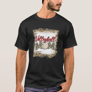 Camiseta Madre de voleibol leopardo divertida bola deportiv