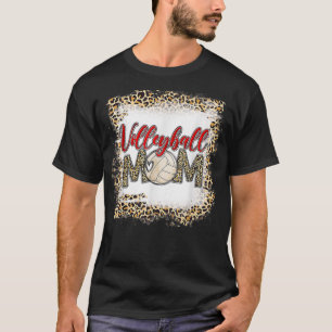 Camiseta Madre de voleibol leopardo divertida bola deportiv