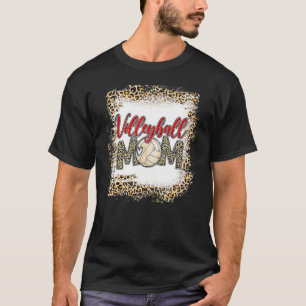 Camiseta Madre de voleibol, madre, leopard Sport Ball Mo