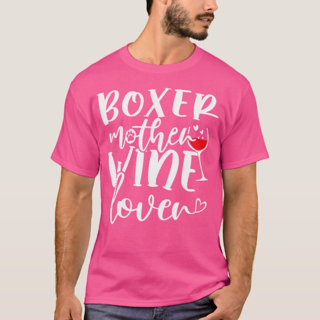 Camiseta Madre de Wine Lover Boxer (Anverso)