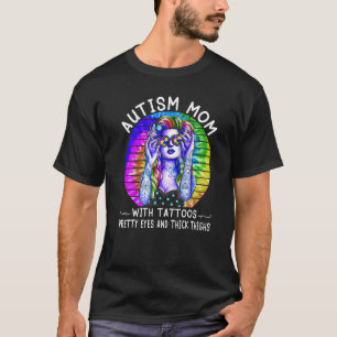 Camiseta Madre Del Autismo Hippie Con Los Ojos De Los Tatto