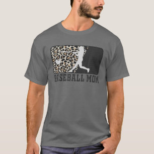 Camiseta Madre del béisbol Funny Mom Life Leopard