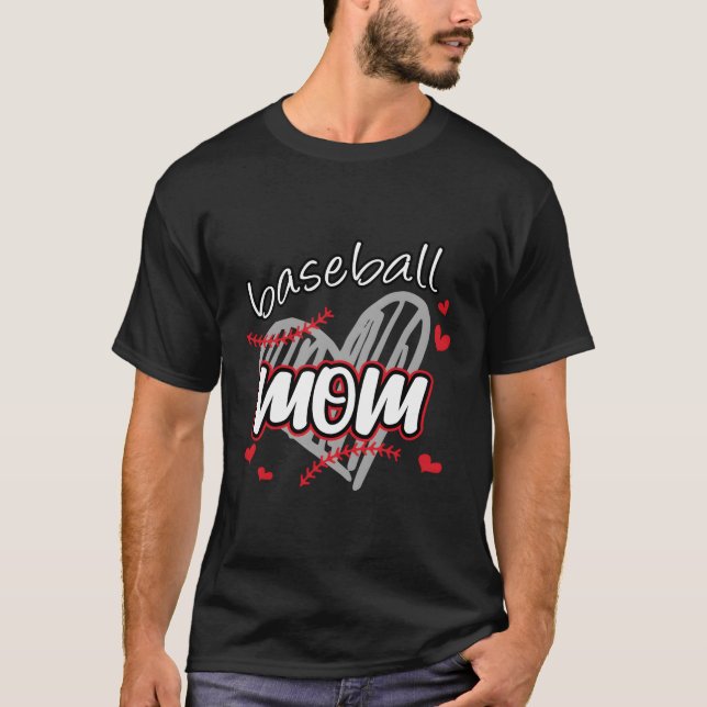 Camiseta Madre del béisbol Madre Deporte Familia Abuela (Anverso)