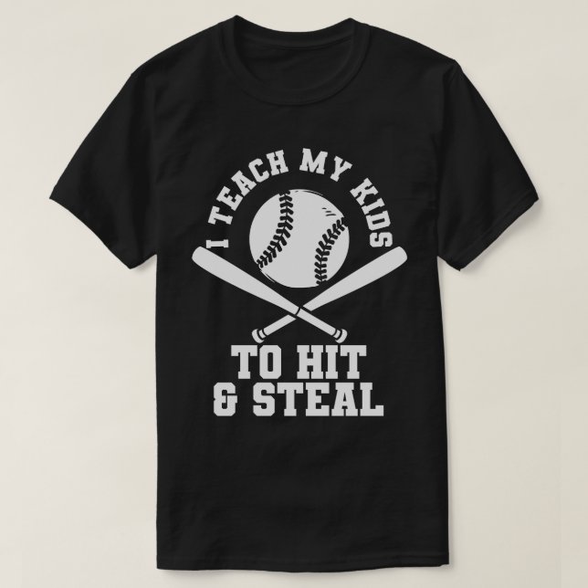Camiseta Madre del béisbol papá (Diseño del anverso)