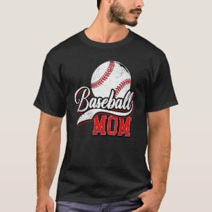 Camiseta Madre del béisbol vintage Messy Bun Softball Mamá