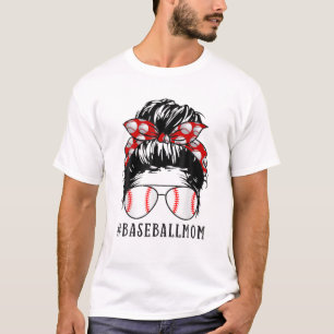 Camiseta Madre del beisbolista con sangre y desorden de mam