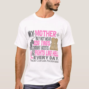 Camiseta Madre del cáncer de pecho de las placas de