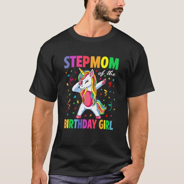 Camiseta Madre del Chica del partido de cumpleaños Dabbing  (Anverso)