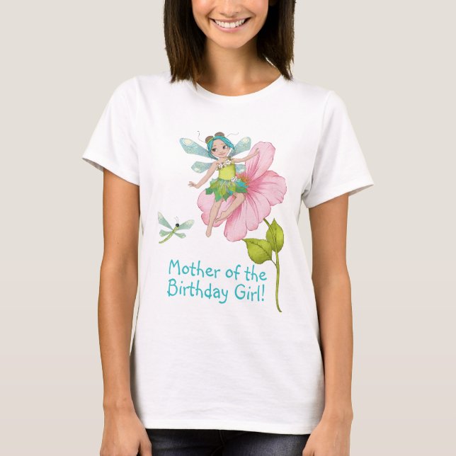 Camiseta Madre del Chica Dragonfly de cumpleaños (Anverso)