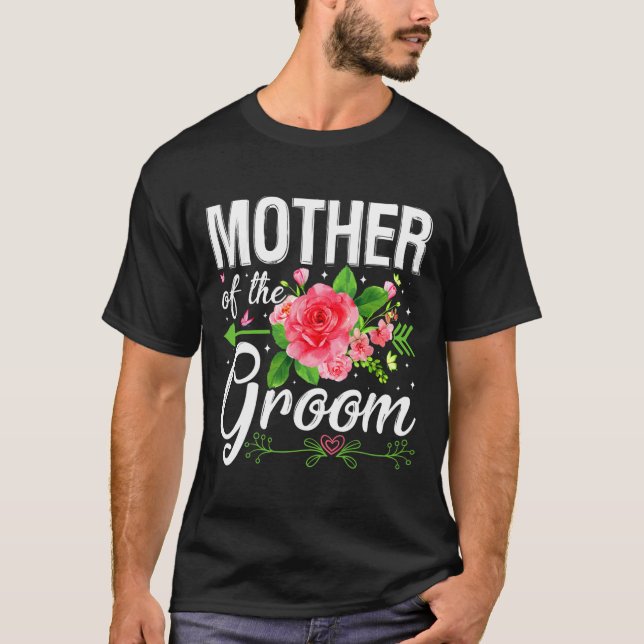 Camiseta Madre del compromiso de la Boda del novio, el día  (Anverso)