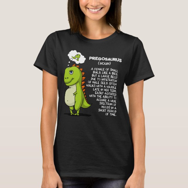 Camiseta Madre del embarazo de la mamá del dinosaurio de (Anverso)
