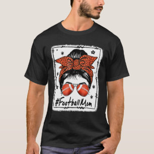 Camiseta Madre del fútbol con leopardo y desordenada madre 