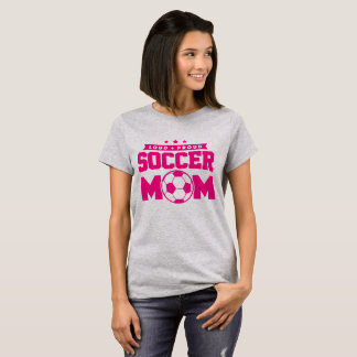 Camiseta Madre del fútbol orgulloso rosa y gris