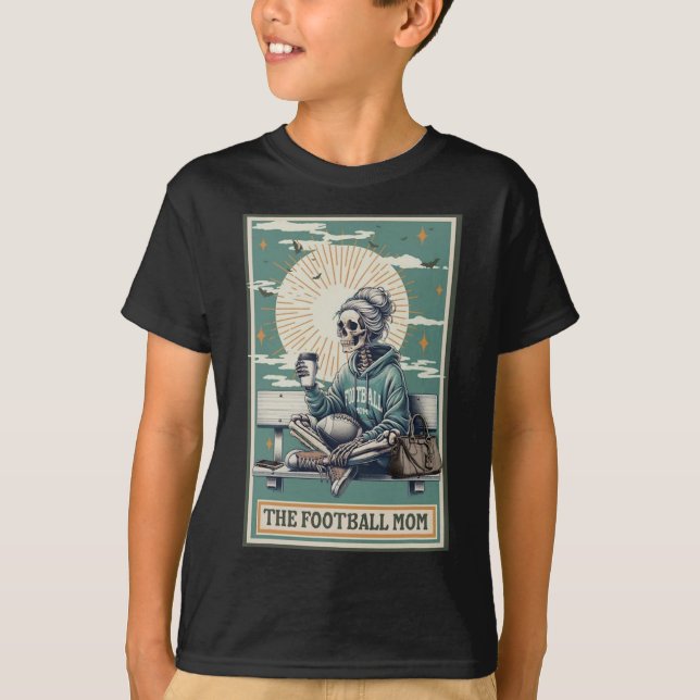 Camiseta Madre del fútbol Skeleton Tarot Card Ballpark Mom (Anverso)