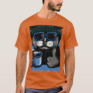 Camiseta madre del gato amante del café 13