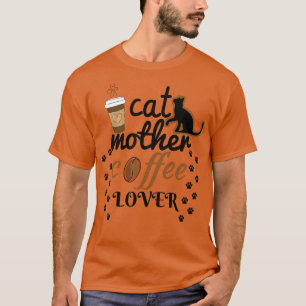 Camiseta madre del gato amante del café 311