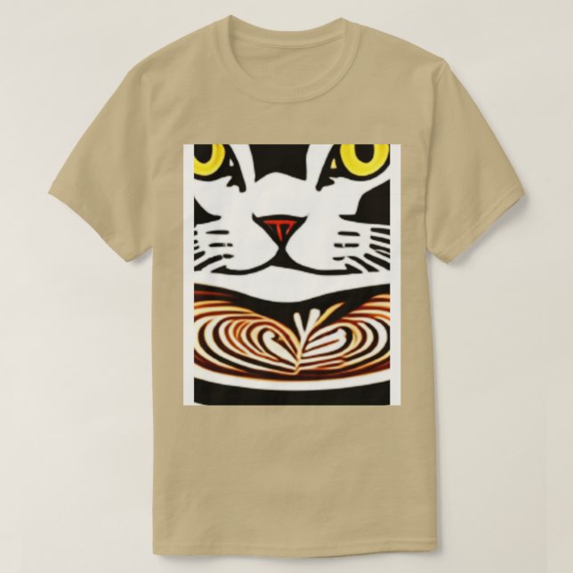 Camiseta madre del gato amante del café 36 (Diseño del anverso)