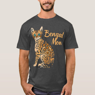 Camiseta Madre del gato bengalí soy amiga de la familia dom