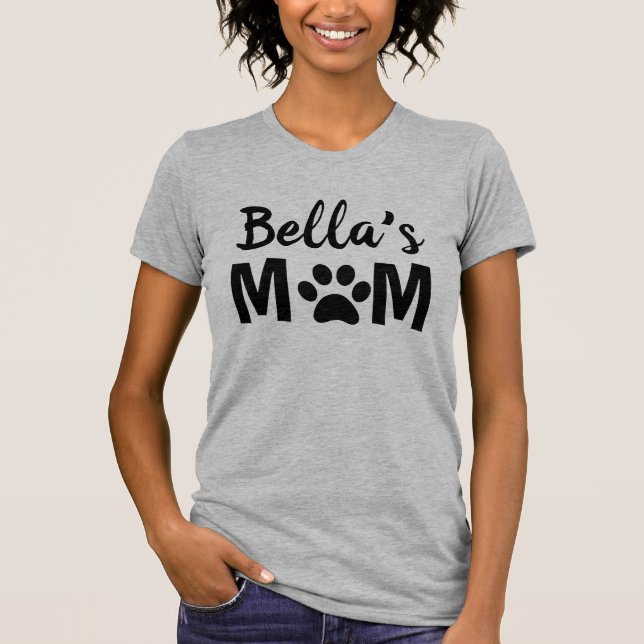 Camiseta Madre del gato del perro con nombre Mascota Regalo (Anverso)
