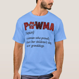 Camiseta Madre del gato Perro Pawma Noun Una Mujer Que Orgu