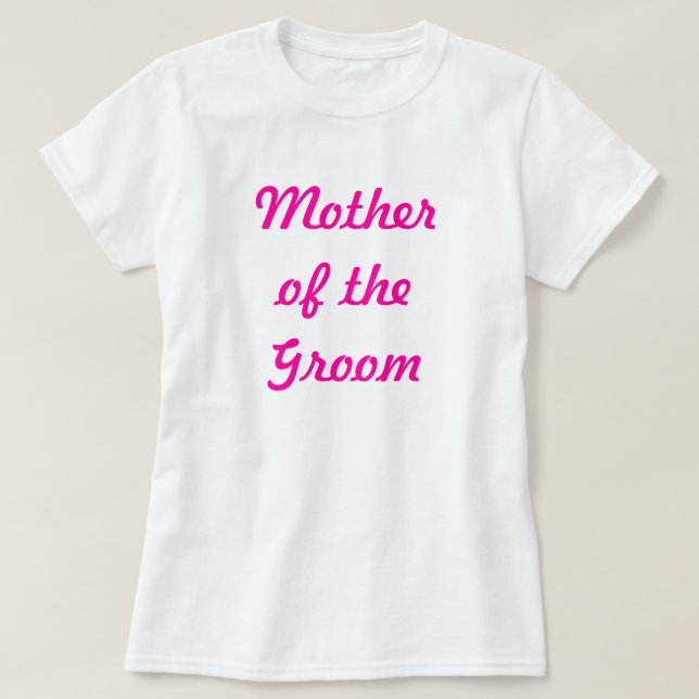 Camiseta Madre del Groom (Diseño del anverso)