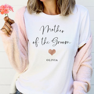 Camiseta Madre del Groom   Guión y corazón a la moda