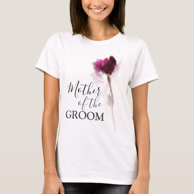 Camiseta "MADRE DEL GRUPO" | Burgundy Tulip Floral (Anverso)