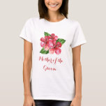 Camiseta Madre del Hibiscus Rojo Floral Groom<br><div class="desc">Esta camiseta de la Madre del Groom presenta un diseño floral tropical de hibisco rojo acuático. Personalízalo con tu propio texto. Hay productos que coinciden. Visite nuestra tienda o vea nuestras páginas de colección para ver el rango completo.</div>