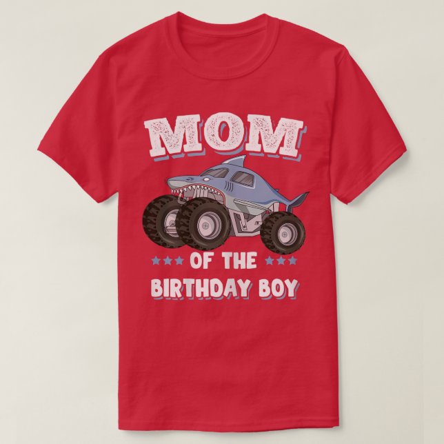 Camiseta Madre Del Niño De Cumpleaños Padres Monster Tru (Diseño del anverso)