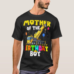 Camiseta Madre Del Niño Nacimiento Crane Truck Familia Exca