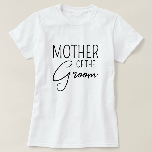 Camiseta Madre del novio - Boda de la familia con pareja (Diseño del anverso)