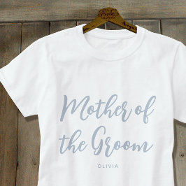 Camiseta Madre del Novio Costumbre de Boda Polvo Azul
