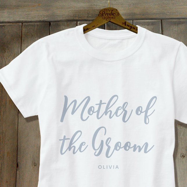 Camiseta Madre del Novio Costumbre de Boda Polvo Azul (Subido por el creador)