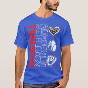 Camiseta Madre del novio de béisbol Día del juego Leopardo 