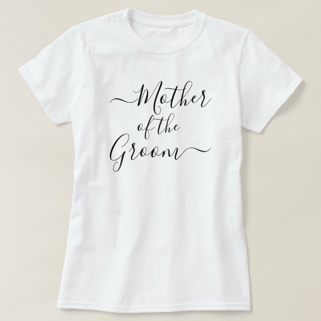 Camiseta Madre del novio escritura moderna (Diseño del anverso)