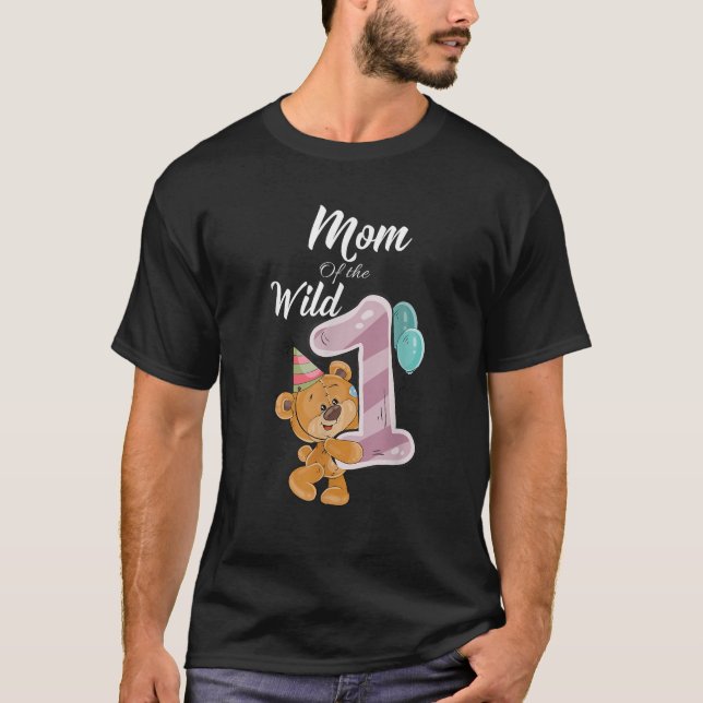 Camiseta Madre Del Oso De Los Niños Salvajes De Un Primer C (Anverso)