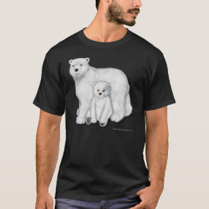 Camiseta Madre del oso polar y cachorro.