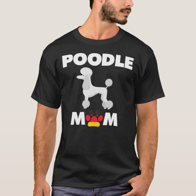 Camiseta Madre del perro caniche (Anverso)