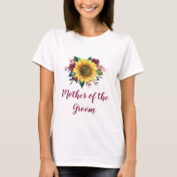 Madre del Rosa de Groom Floral Sunflower Borgoña