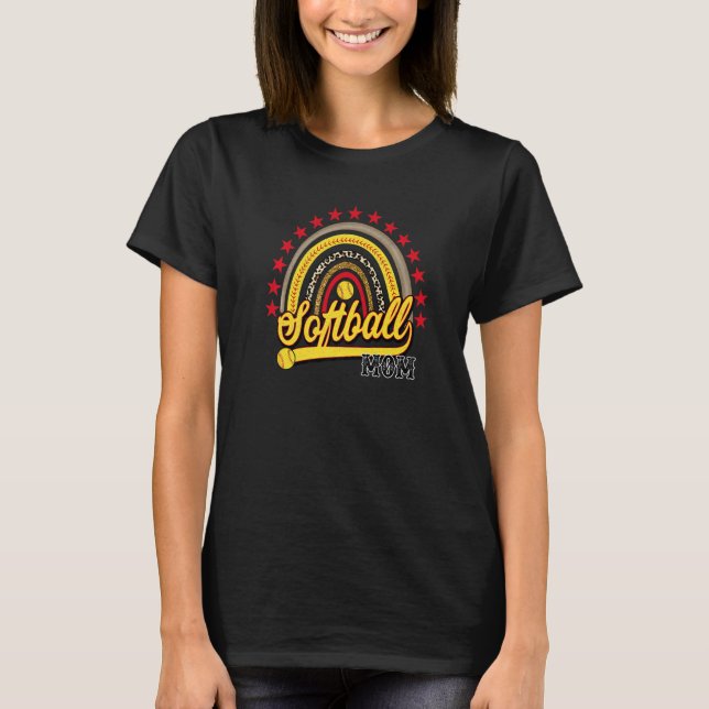 Camiseta Madre del Softbol Madre Madre Iris Mujeres (Anverso)