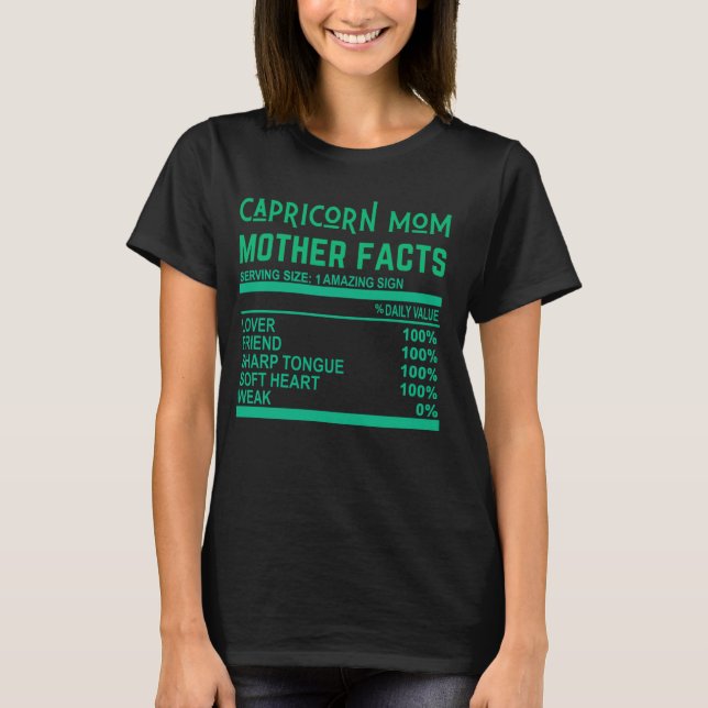 Camiseta Madre divertida de Capricorn Facts Gag Chiste Love (Anverso)