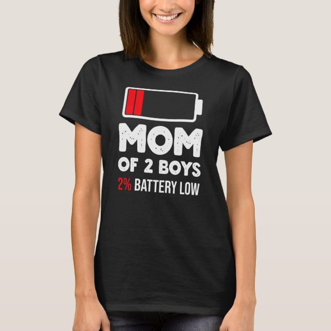Camiseta Madre divertida de dos chicos cita de madres hijos (Anverso)