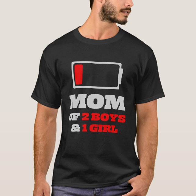 Camiseta Madre divertida de dos niños y un día de madre Chi (Anverso)