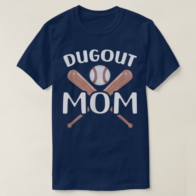 Camiseta Madre divertida madre dugout mamá beisbol Guay Béi (Diseño del anverso)